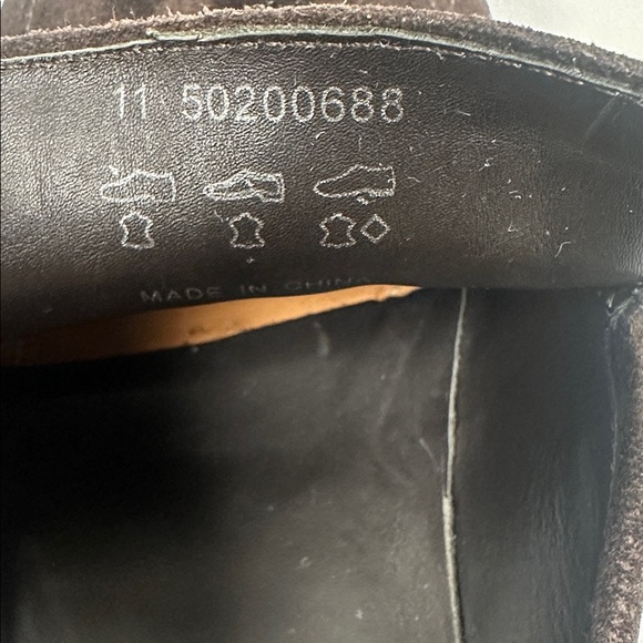 Hugo Boss Men's Brown Suede Loafers Size 11 Preowned - Picture 8 of 8